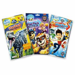 Set Of Three Play Pack Grab & Go Activity Coloring Book Birthday Party Favor NEW